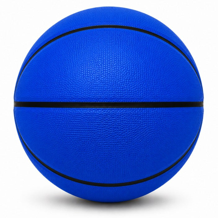 Customized Blue Outdoor Basketball, Rubber Ball Blank Image.
