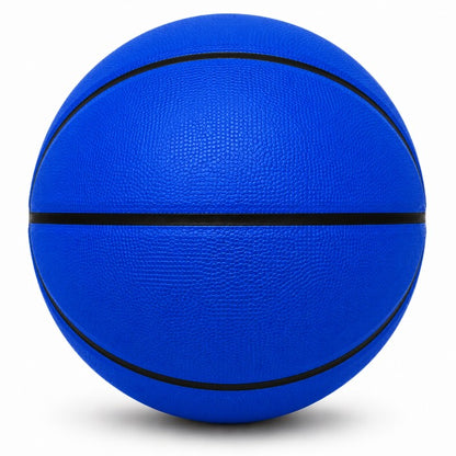 Customized Blue Outdoor Basketball, Rubber Ball Blank Image.