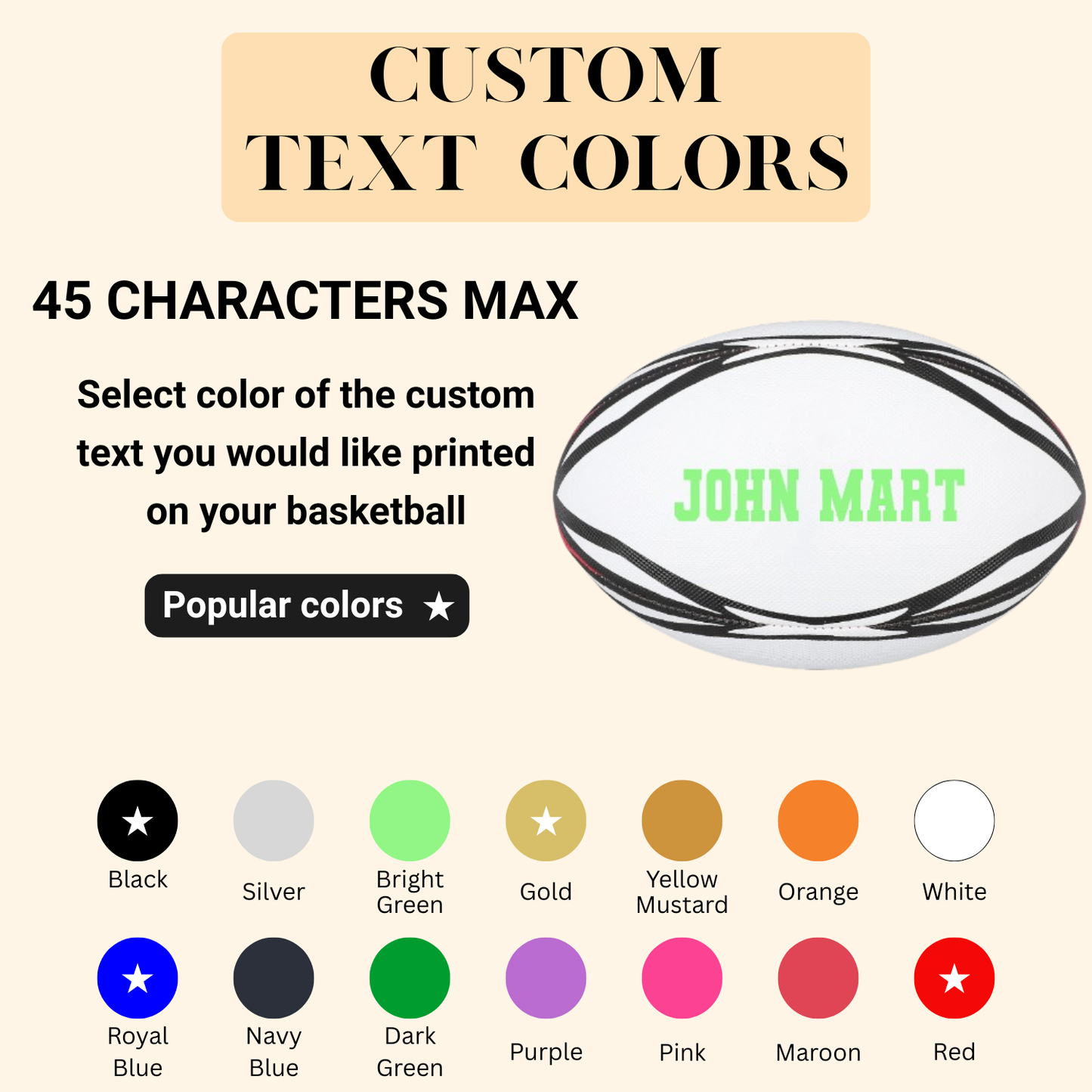 Customized Rugby Ball multiple color image.