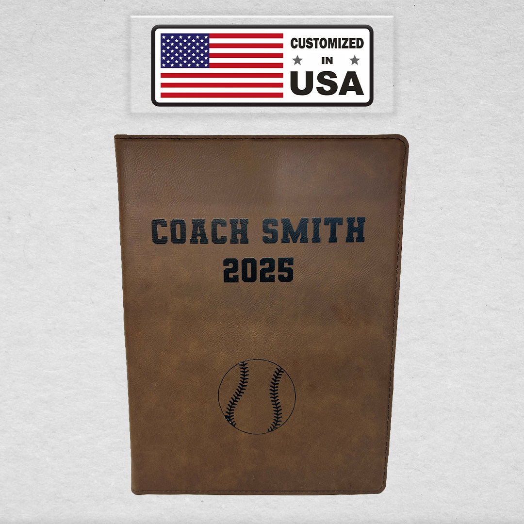 Customized Softball Padfolio customized in USA