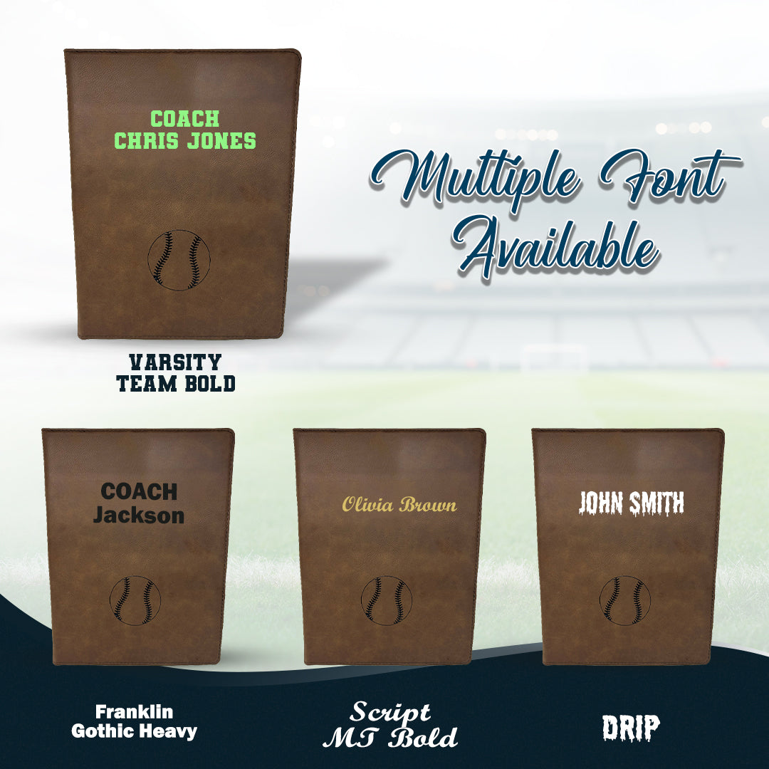 Customized Softball Padfolio Multiple Font Available