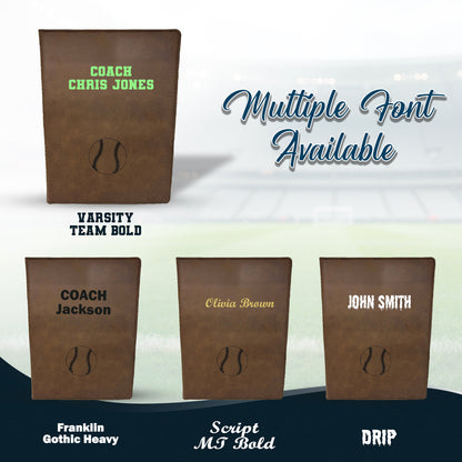 Customized Softball Padfolio Multiple Font Available