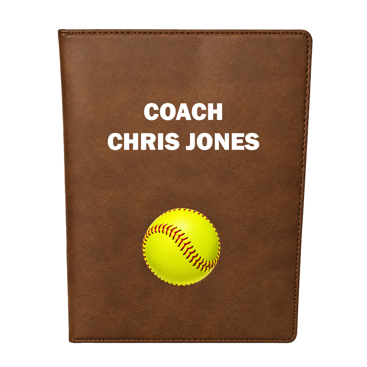 Personalized Softball gift cover with custom name and Softball design with Franklin Gothic Heavy