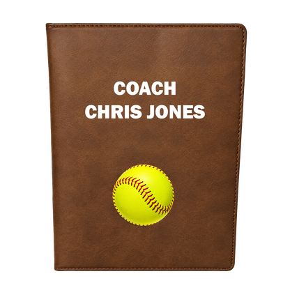Personalized Softball gift cover with custom name and Softball design with Franklin Gothic Heavy