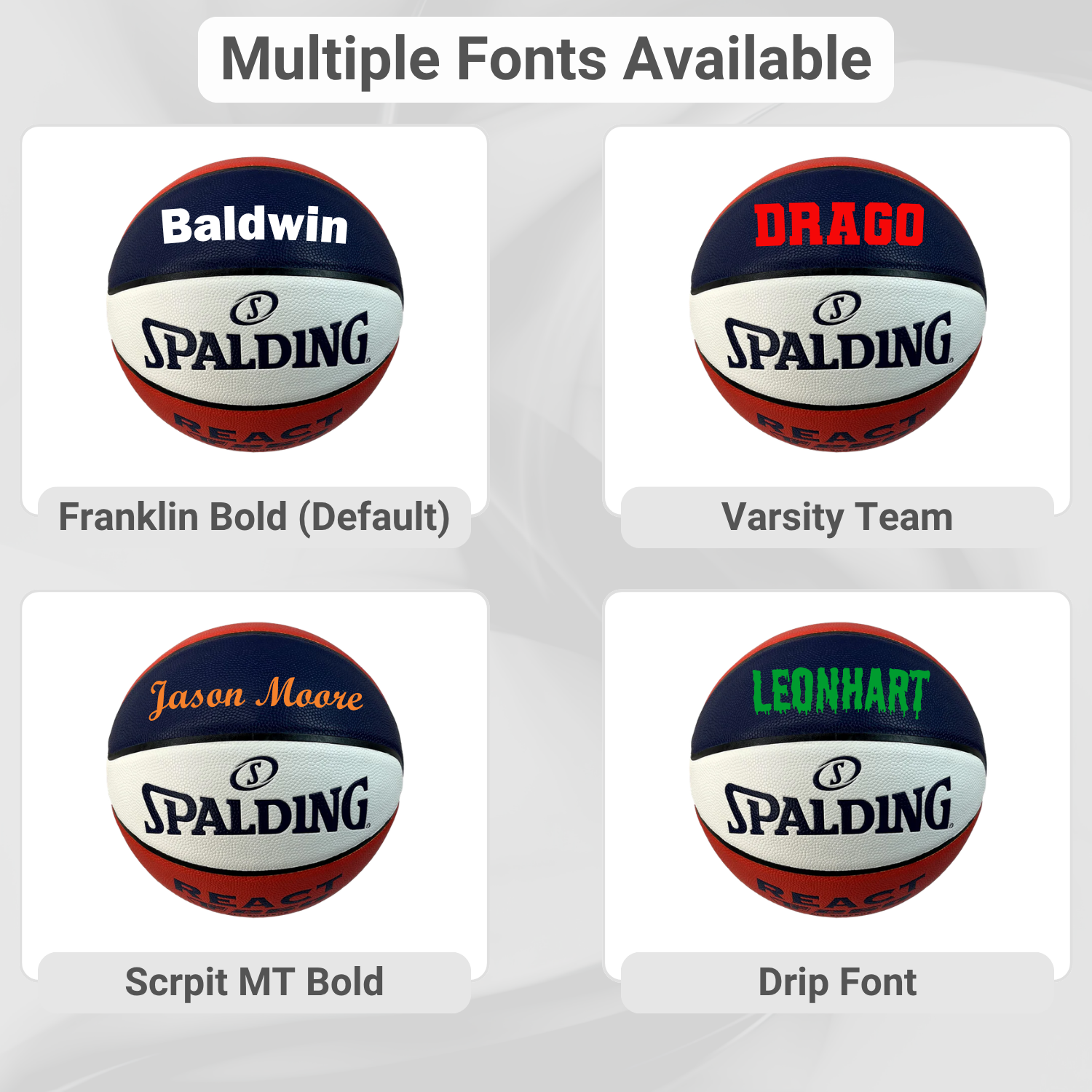 Customized Spalding Red White and Blue Indoor Outdoor TF250 Basketball
multi font image