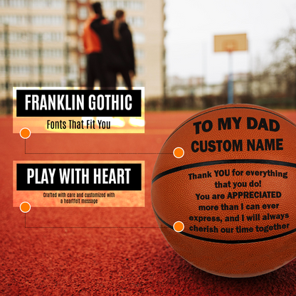 Customized To My Dad Basketball Franklin Gothic Font Player