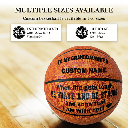 Customized To My GrandDaughter Basketball Multiple Sizes Available Player