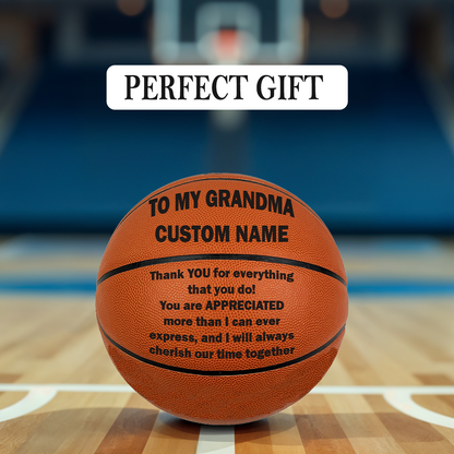 Personalized Perfect Gift To My Grandma Orange Basketball Player