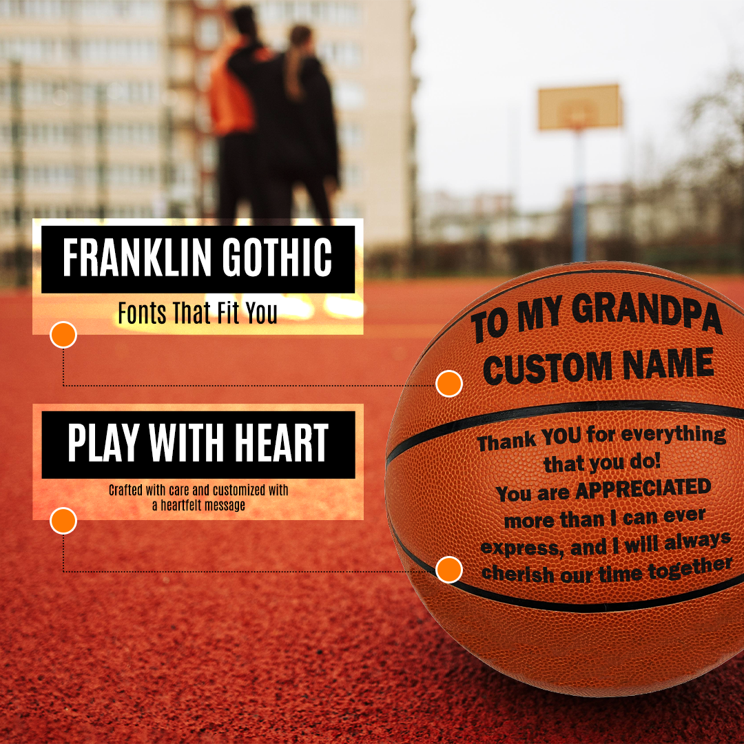 Customized To My GrandPa Basketball Multiple Fonts for Personalization