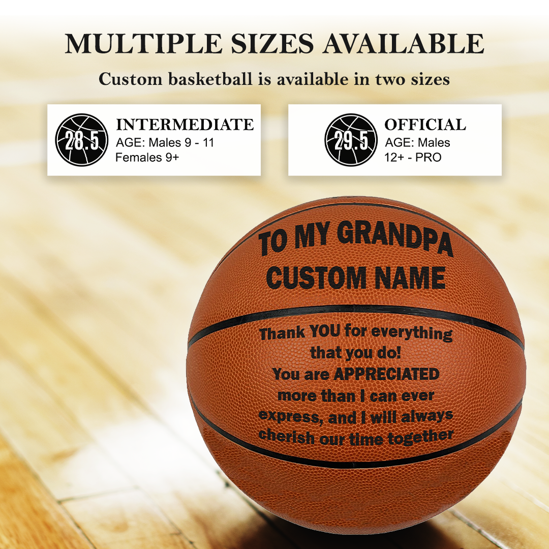 Customized To My GrandPa Basketball Multiple Sizes Available for Grandfather