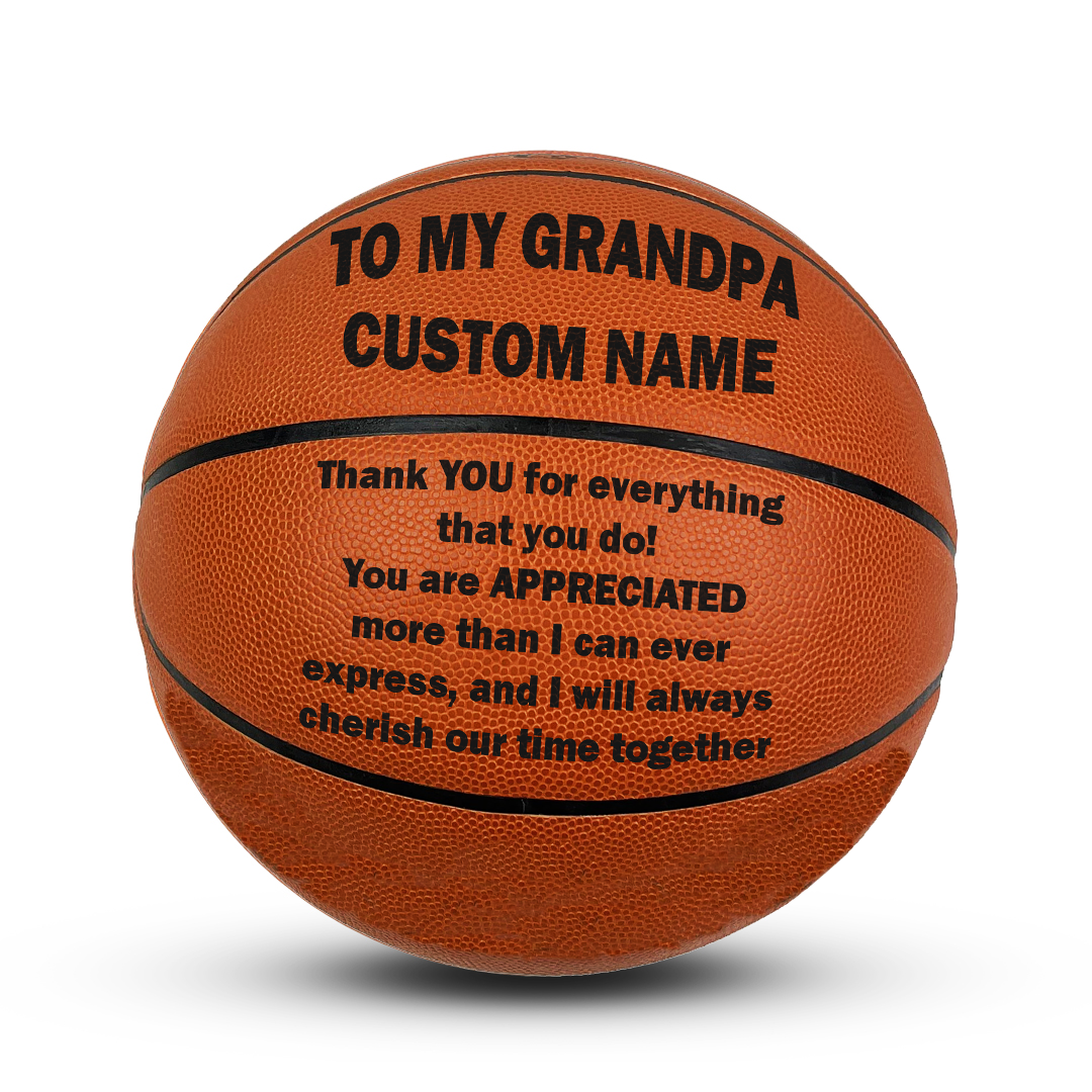 Customized To My Grandpa Basketball Gift for Grandfather