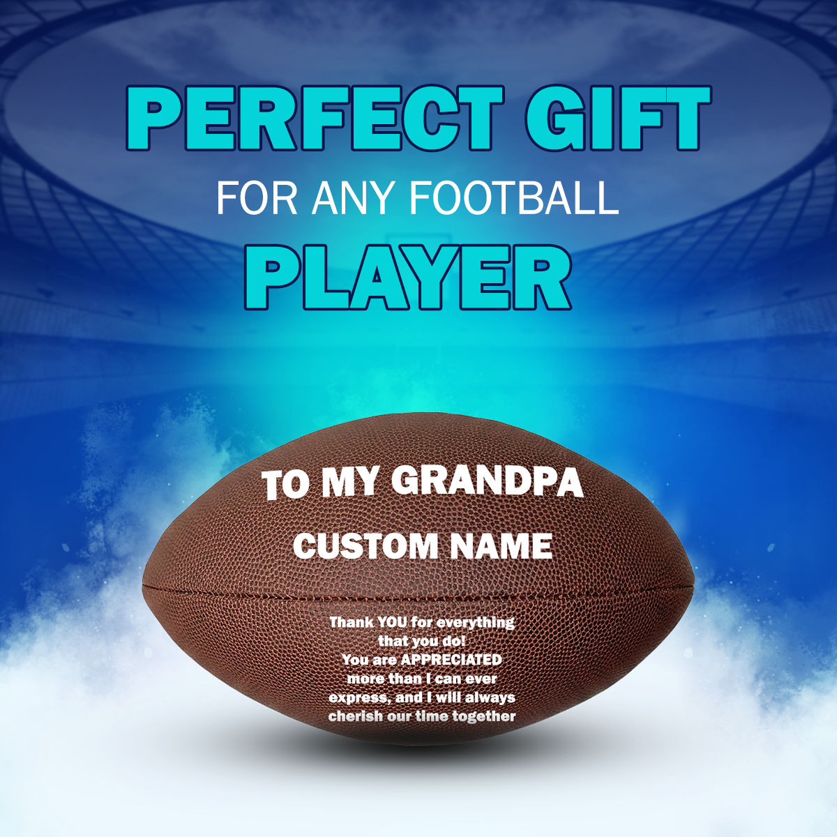 Personalized Football Perfect Gift for any Football Players To my Grandpa