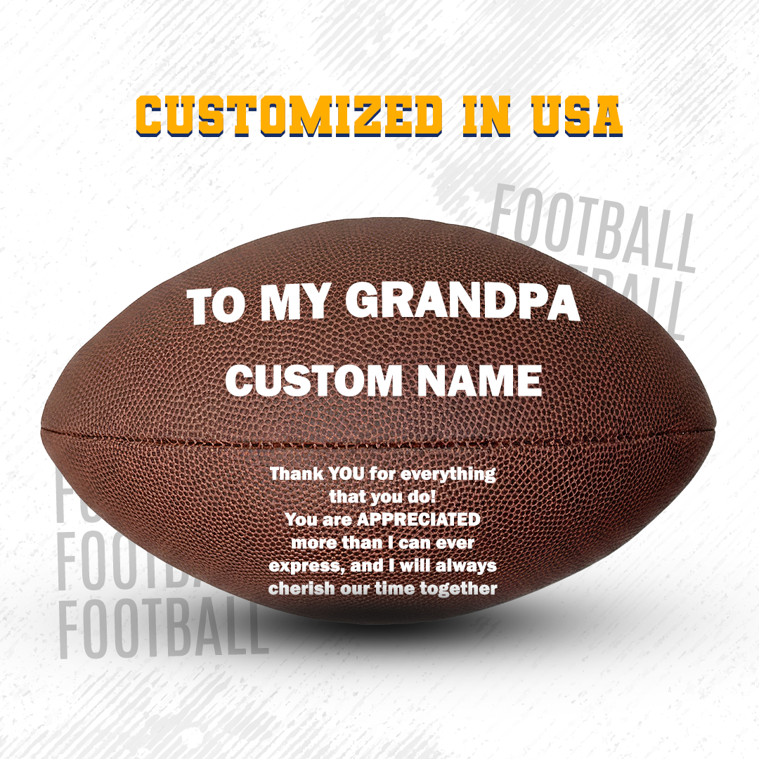Customized in USA Perfect Gift for Grandpa Football Players