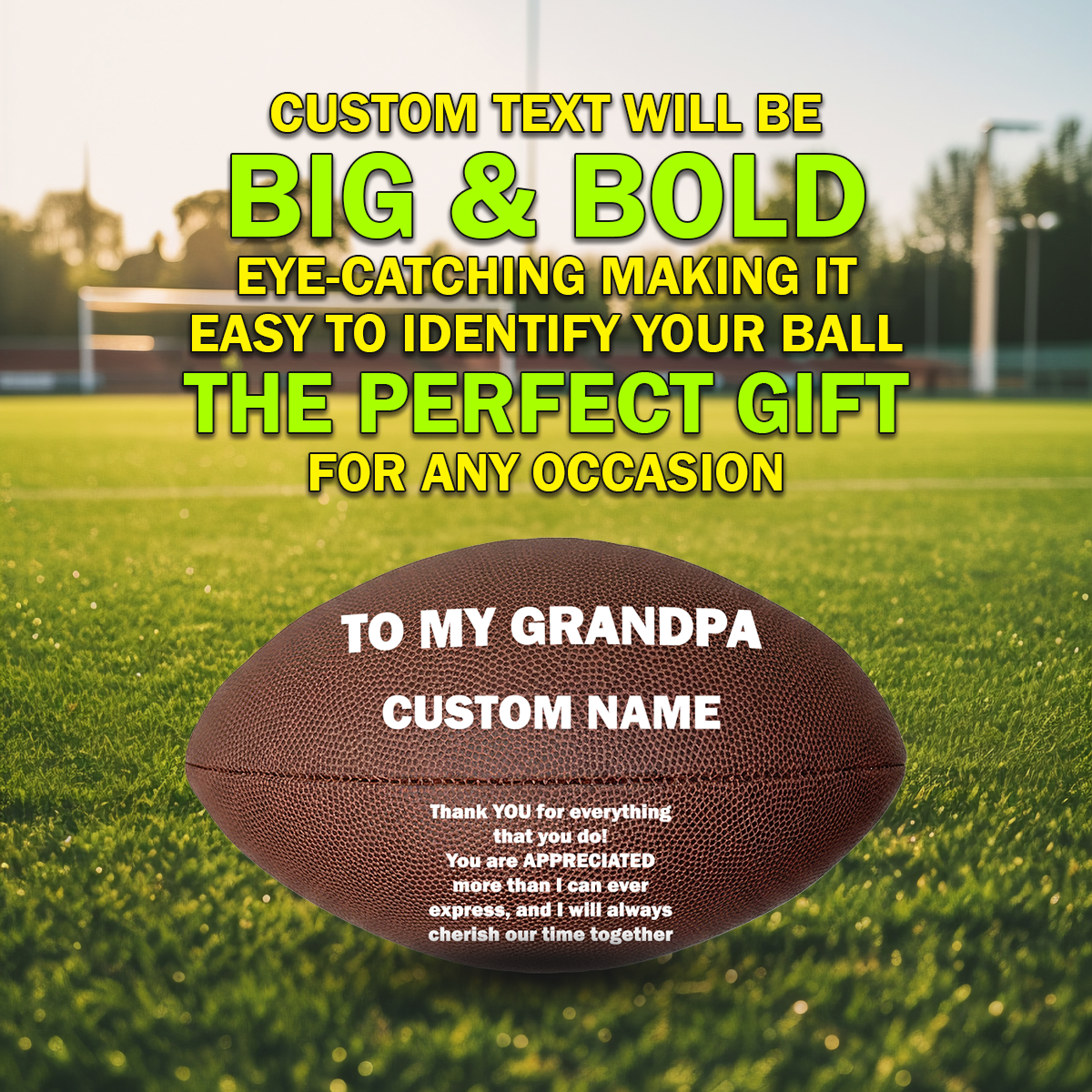 Customized in USA Perfect Gift for Grandpa Football Players