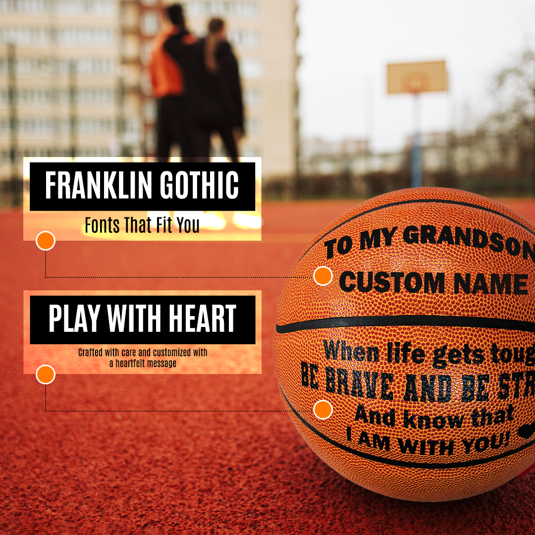 Customized To My GrandSon Basketball Franklin Gothic Font Player