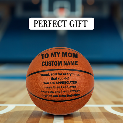 Personalized Perfect Gift To My Mom Orange Basketball Player