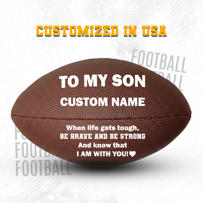 Customized in USA Perfect Gift for To my Son Football Players