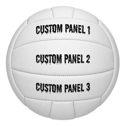 Customized White Volleyball Drip Font with UV Print