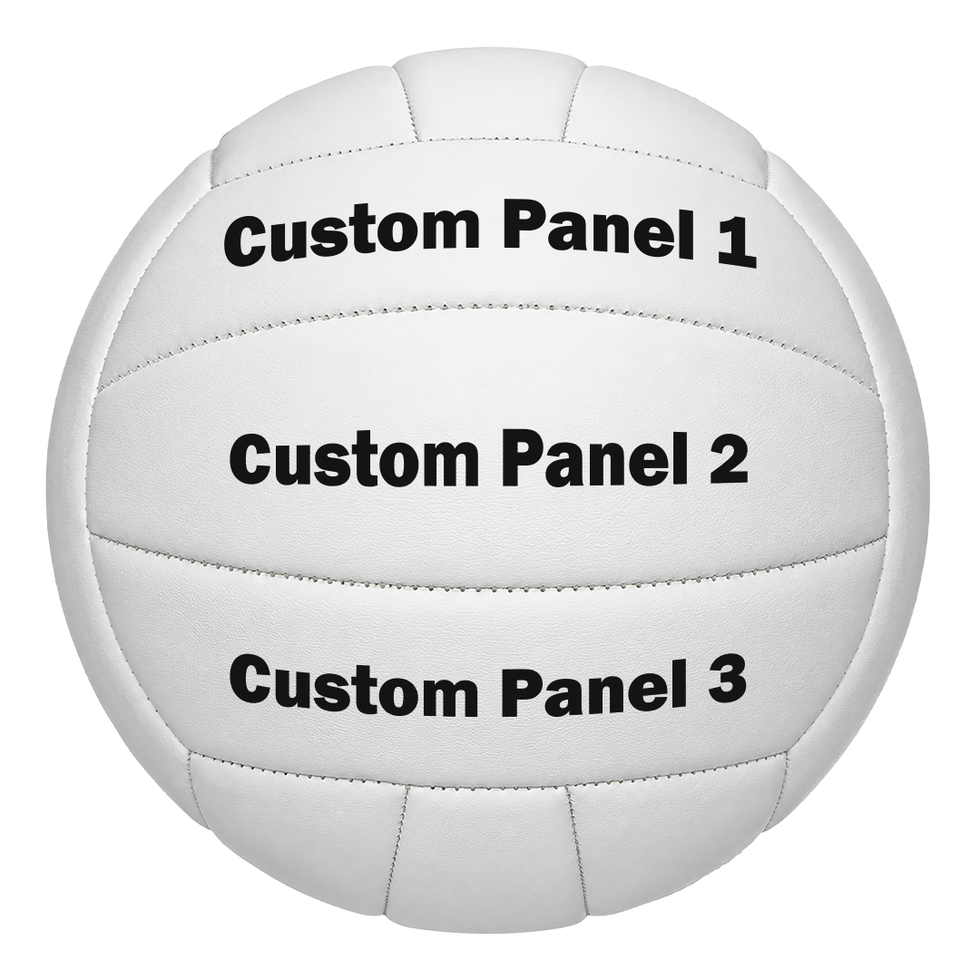 Customized White Volleyball Franklin Gothic Font with UV Print