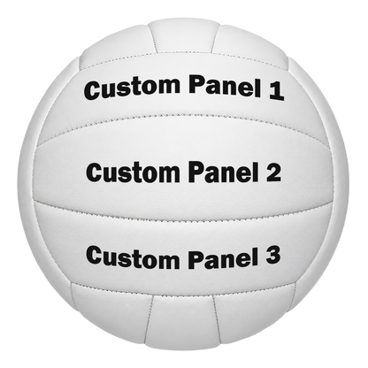 Customized White Volleyball Franklin Gothic Font with UV Print