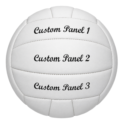 Customized White Volleyball Script MT Bold Font with UV Print