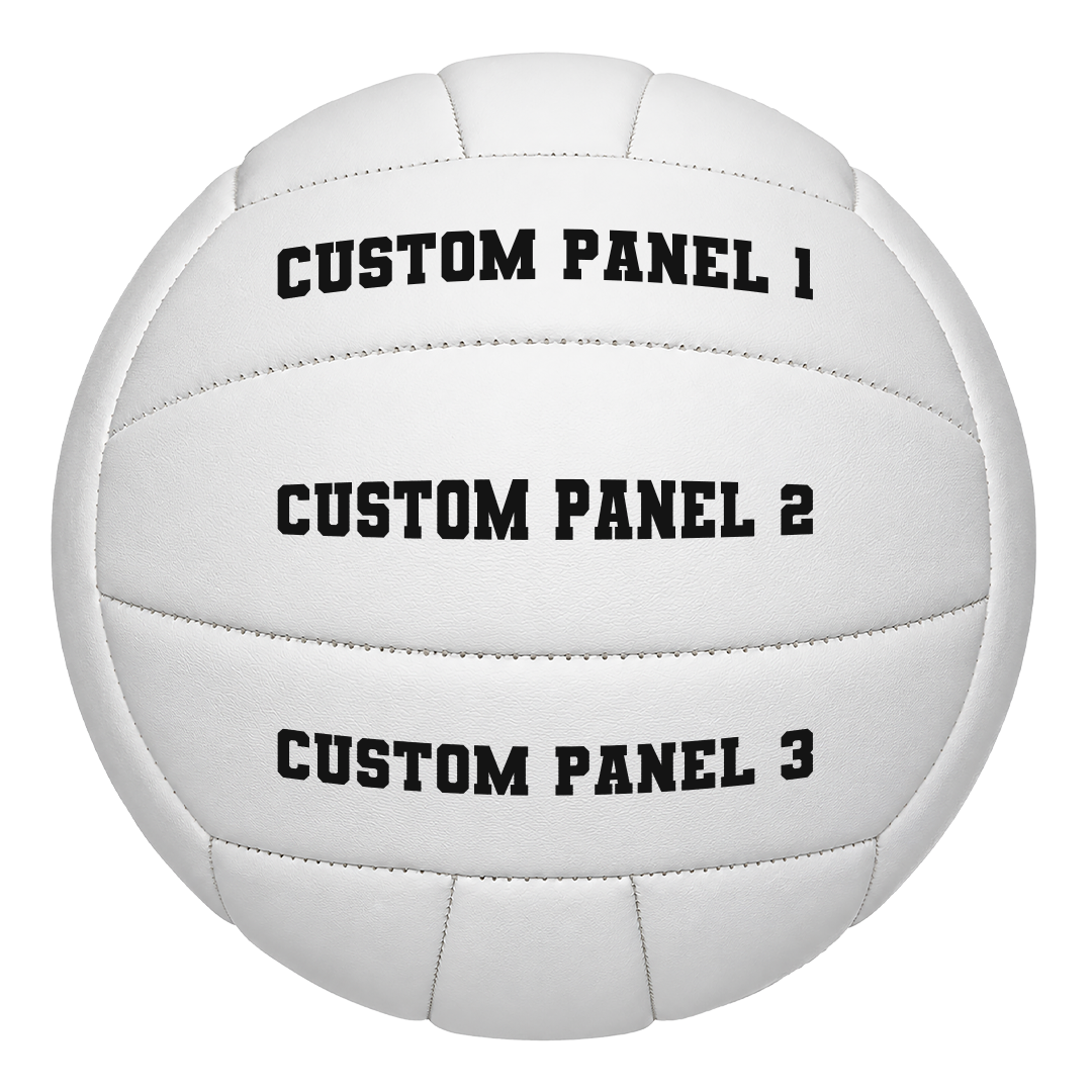 Customized White Volleyball Varsity Team Font with UV Print