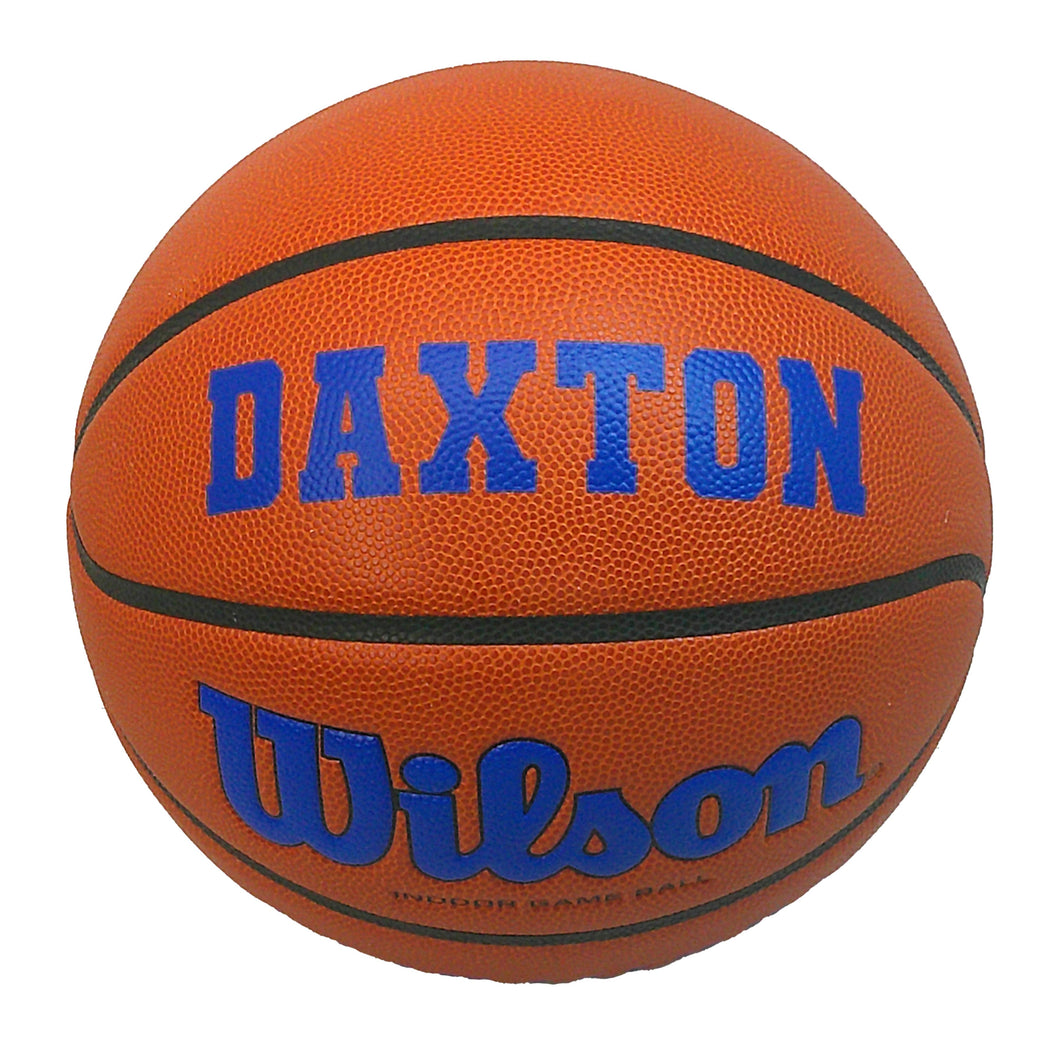 Customized Wilson Evolution Blue Basketball with Blue Text