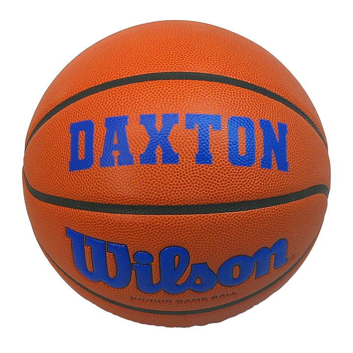 Customized Wilson Evolution Blue Basketball with Blue Text