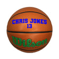 Load image into Gallery viewer, Customized Wilson Evolution Green Basketball with Blue Text
