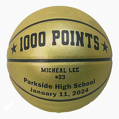 Customized Gold Basketball Awards Gift