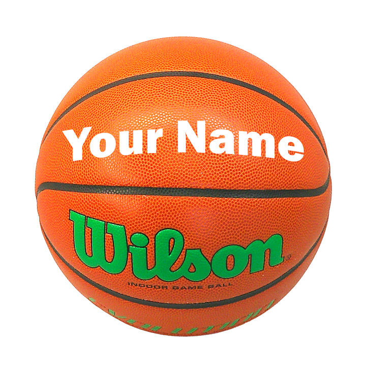 Wilson Green Evolution with "Your Name" custom text.