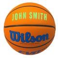 Load image into Gallery viewer, Customized Wilson NCAA EVO NXT Basketball Blue with Green Text
