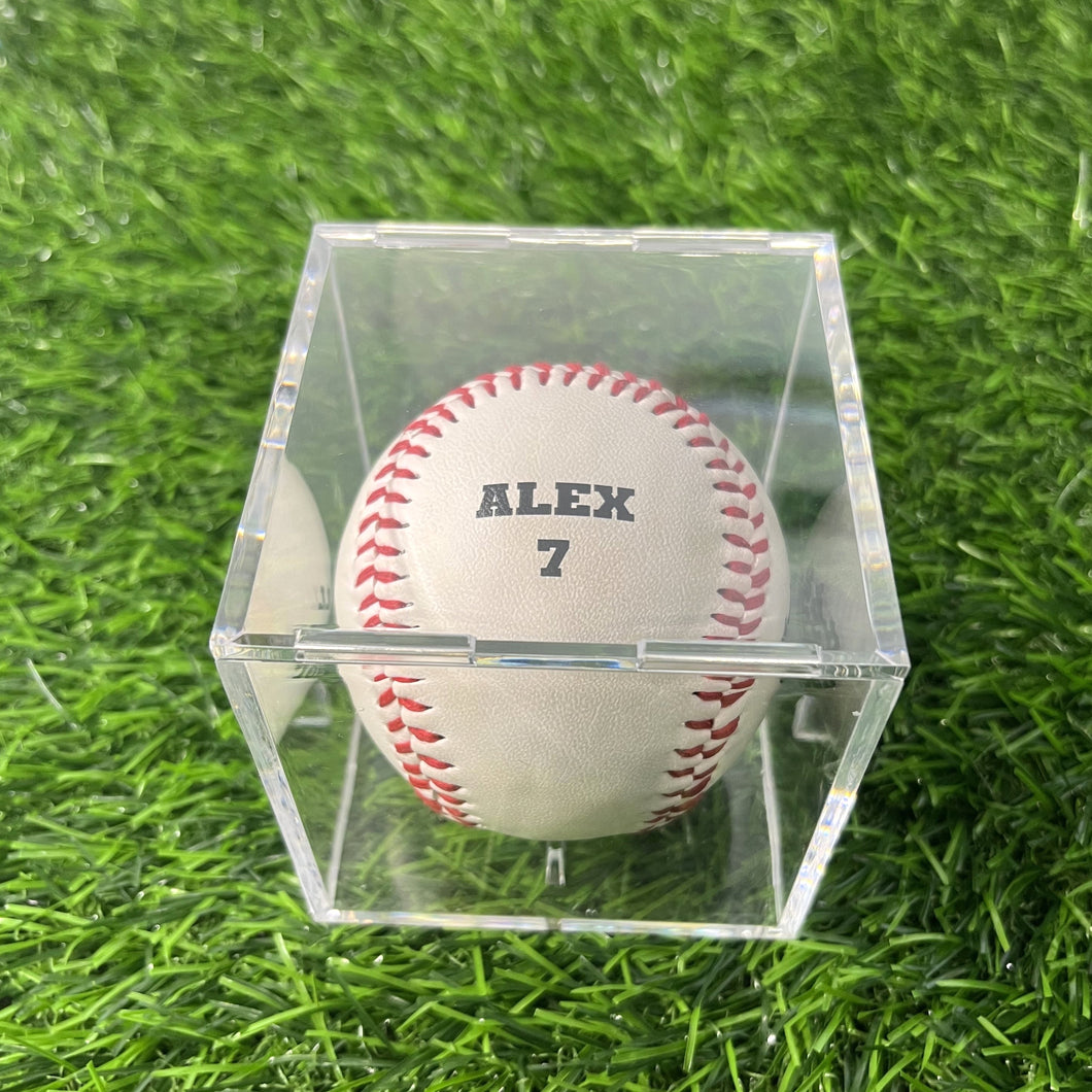 Customized Baseball with Display Case