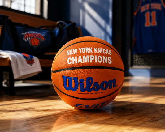 Customized Wilson Royal Blue NCAA EVO NXT Basketball Indoor Game Ball