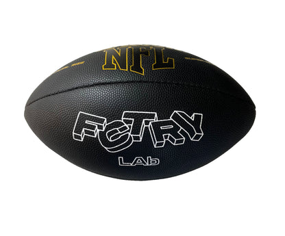 Customized Wilson Black and Gold Football with White Logo