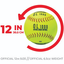 Load image into Gallery viewer, Franklin OL 1000 Softball Official Size and Weight
