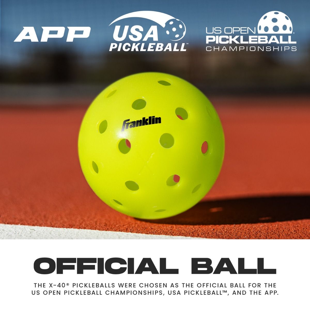 Franklin X40 Outdoor Pickleballs Official Ball