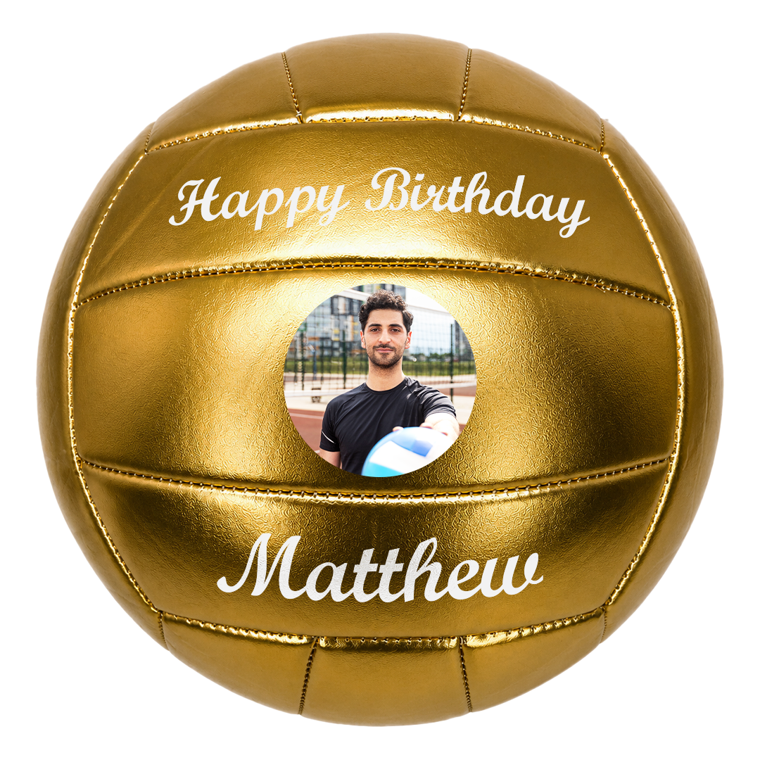 Customized Gold Volleyball Official Volleyball  with 3 panels available UV Print Logo Perfect gift for Birthday Celebrations
