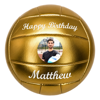 Customized Gold Volleyball Official Volleyball  with 3 panels available UV Print Logo Perfect gift for Birthday Celebrations