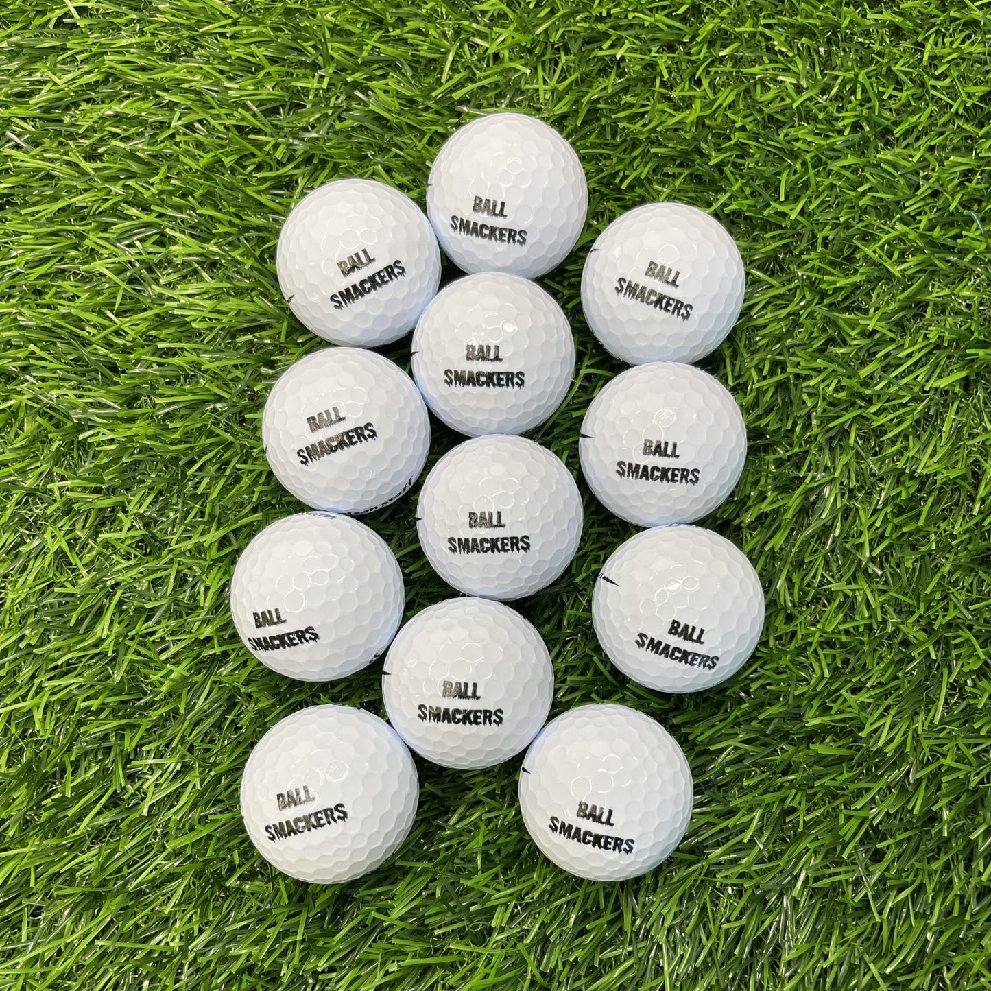 Customized Golf Balls 12 Pack with Black Text