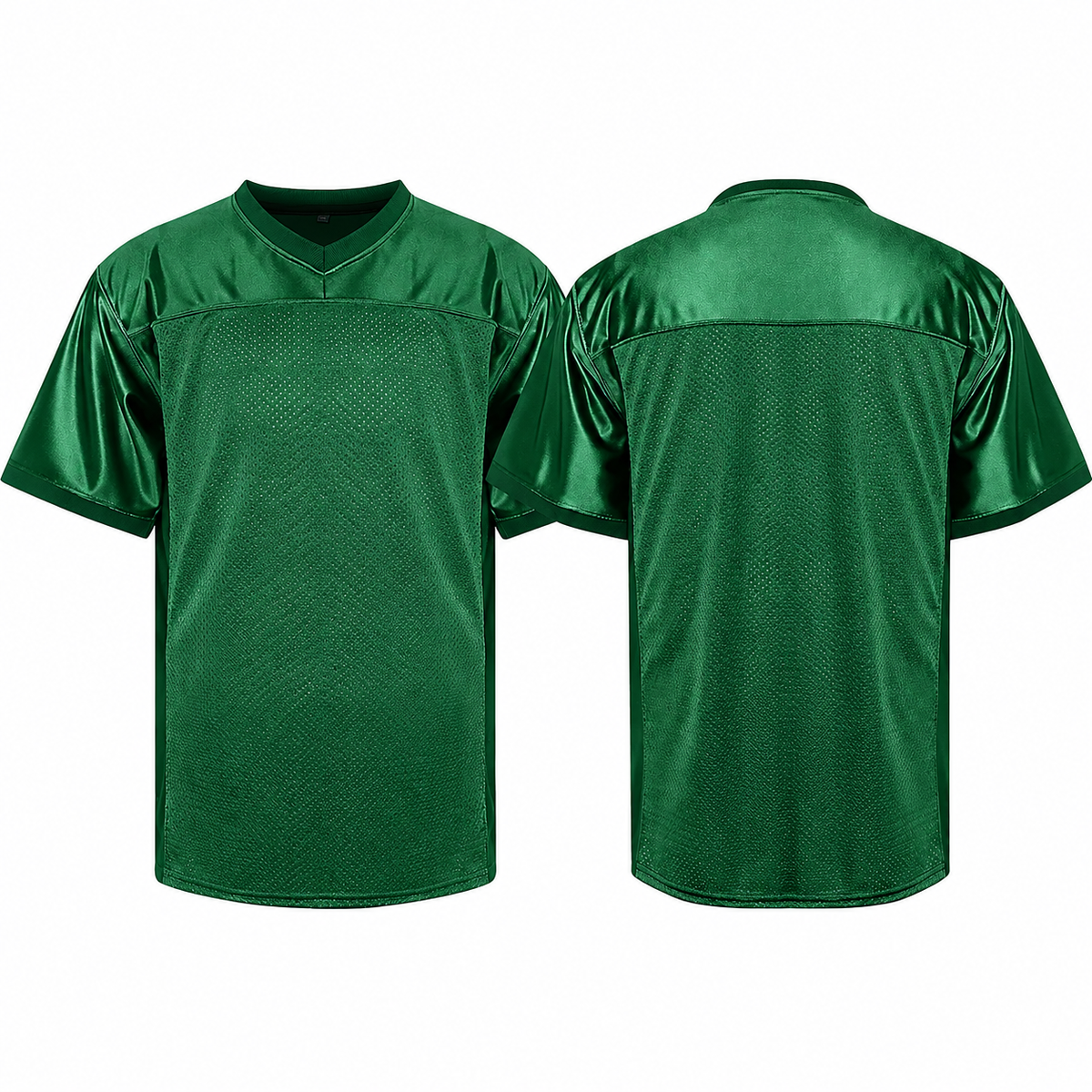 Green Football Jersey Blank Mesh