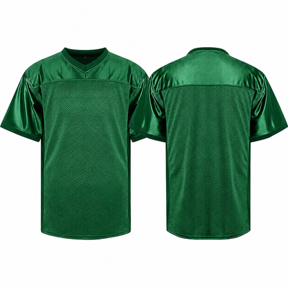 Green Football Jersey Blank Mesh