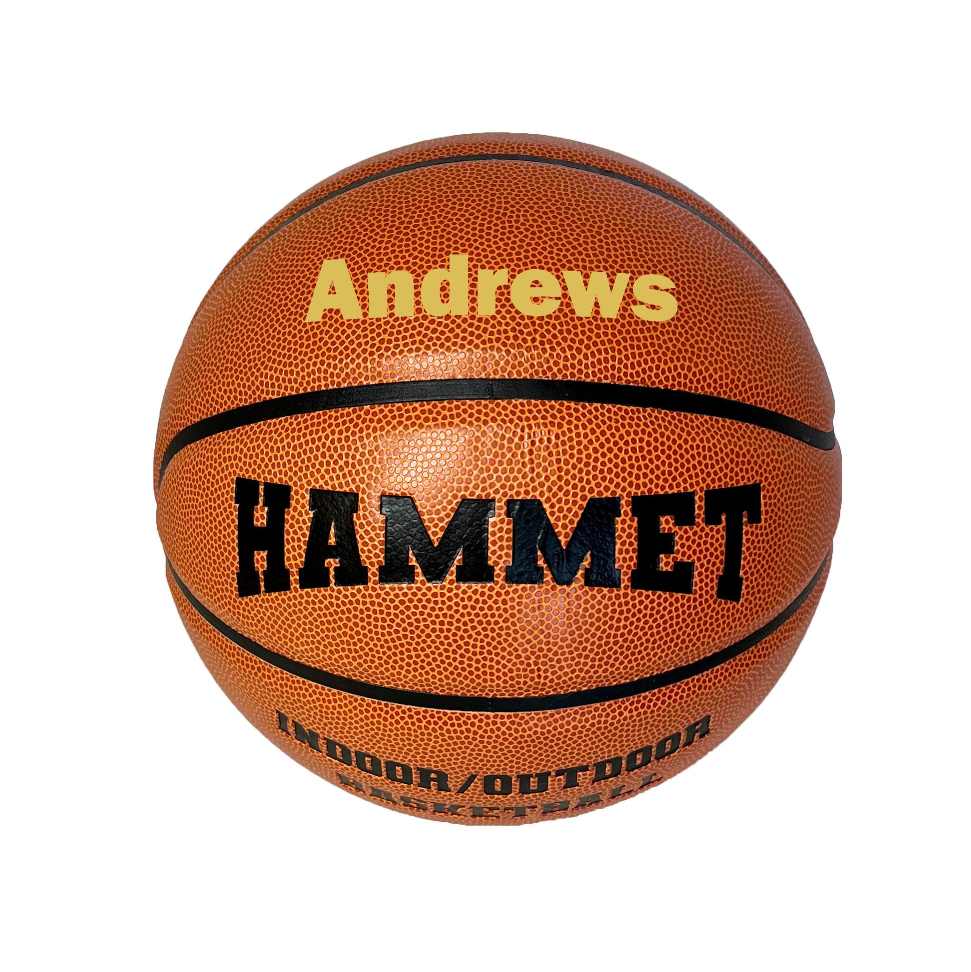 Hammet Customized Indoor Outdoor Basketball Gold