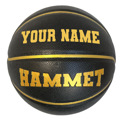 Customized Black and Gold Basketball
