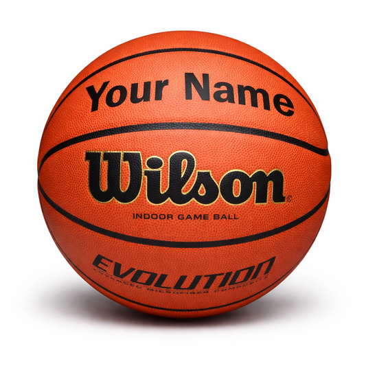 Customized Wilson Evolution Basketball Indoor Size 29.5", 28.5" or 27.5"