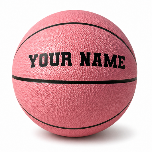 Customized Personalized Pink Basketball, Indoor Outdoor Size 28.5" Custom Gift