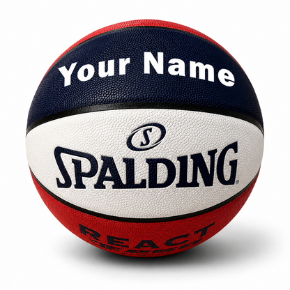 Customized Spalding Red White and Blue Indoor Outdoor TF250 Basketball