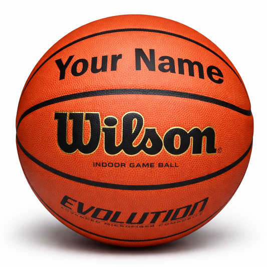 Customized Wilson Evolution Basketball Indoor Size 29.5", 28.5" or 27.5"