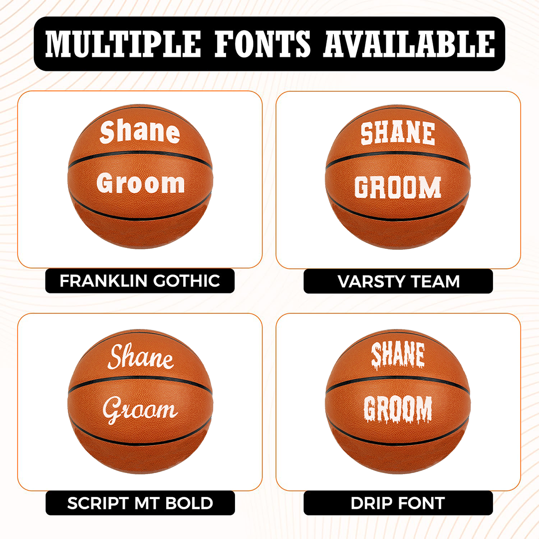 Orange Basketball Multiple Fonts Available for Groomsmen, Bestman, Groom Made just for you
