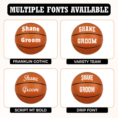 Orange Basketball Multiple Fonts Available for Groomsmen, Bestman, Groom Made just for you
